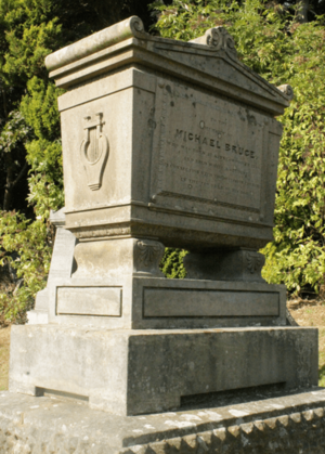 The grave of Michael Bruce in Portmoak churchyard