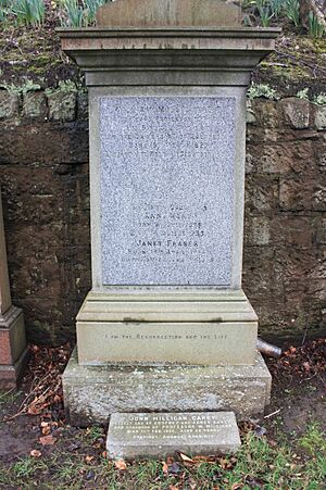 The grave of Rev William Milligan, Grange Cemetery, Edinburgh
