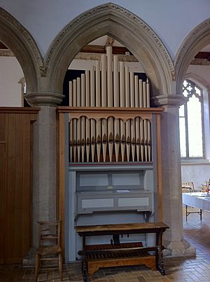 The organ in Kersey church