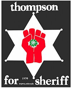 Thompson for 1970 Aspen, Colorado Sheriff poster