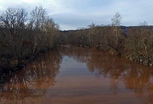 Turbid Esopus Creek in January 2021