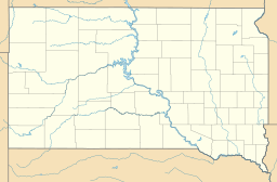 Location of Bullhead Lake in South Dakota, USA.