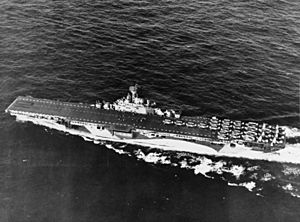 USS Yorktown (CV-10) underway during the Marianas operation, in June 1944 (80-G-238298)