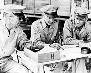 US Generals Harmon, Patch and Twining in the Southwest Pacific 1943