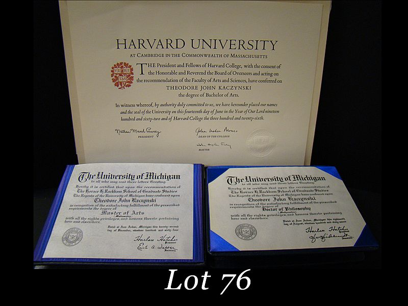 Unabomber Auction 50