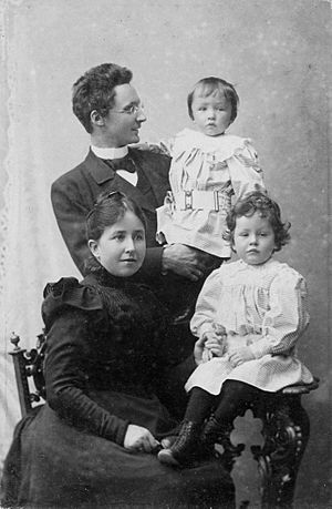 Vilhelm Bjerknes, wife Honoria, Karl Anton and Jacob Bjerknes, circa 1898