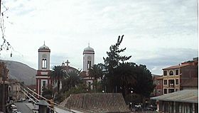 John the Baptist (San Juan Bautista) church in Punata and Plaza 18 de mayo