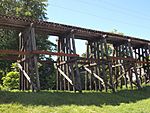 Wooden Railroad Bridge Davenport, Iowa