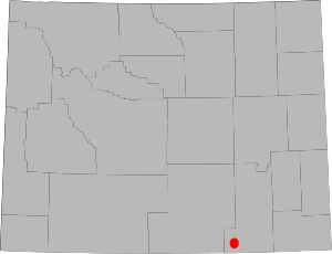 Wyoming Toad current range map.svg