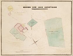 1854 survey of Mission San Juan Capistrano