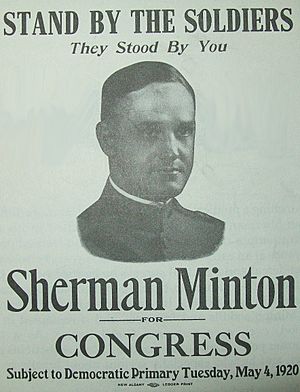 1920 Sherman Minton Democratic Primary campaign poster