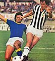 1975–76 Serie A - Juventus v Verona - Sergio Maddè, Roberto Bettega