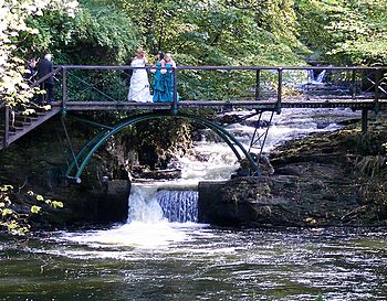 A Bridal Party by The Falls - geograph.org.uk - 1513604.jpg