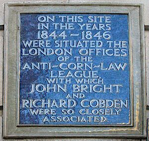 Anti-Corn-Law League plaque London