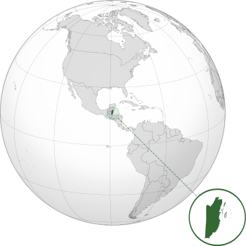 Location of  Belize  (dark green)in the Americas