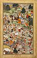 Basawan. Battle of rival ascetics. Akbarnama, ca. 1590, V&A Museum
