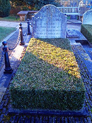 Bladon, Oxfordshire - St Martin's Church - churchyard, grave of Consuelo née Vanderbilt