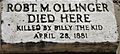 Bob Ollinger death marker