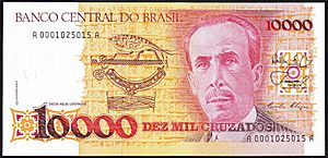 Brazilian 10000 cruzados obverse