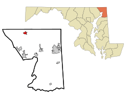 Location of Rising Sun, Maryland