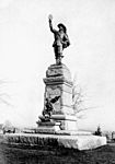 Champlain statue with archer