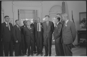 Civil rights leaders meet with President John F. Kennedy3f