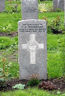 Commonwealth War Graves gravestone of C. E. Woodward in Tromsø