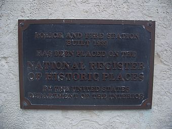 Coral Gables FL police-fire NRHP plaque01.jpg