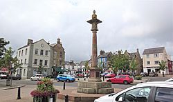Duns, Market Cross and town centre, Scottish Borders