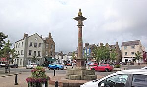 Duns, Market Cross and town centre, Scottish Borders