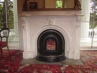 Fireplace mantle, Bellamy Mansion IMG 4303