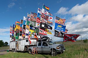 Flags for sale in Becker
