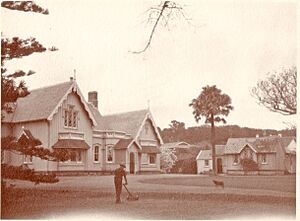 Gardener at work at Highwic.