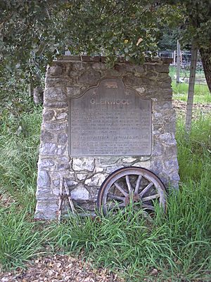 Historical marker for Glenwood, California