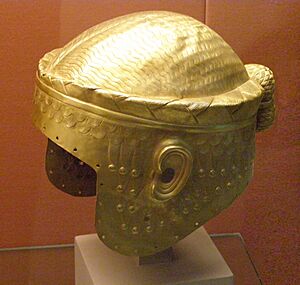 Golden helmet of Meskalamdug in the British Museum