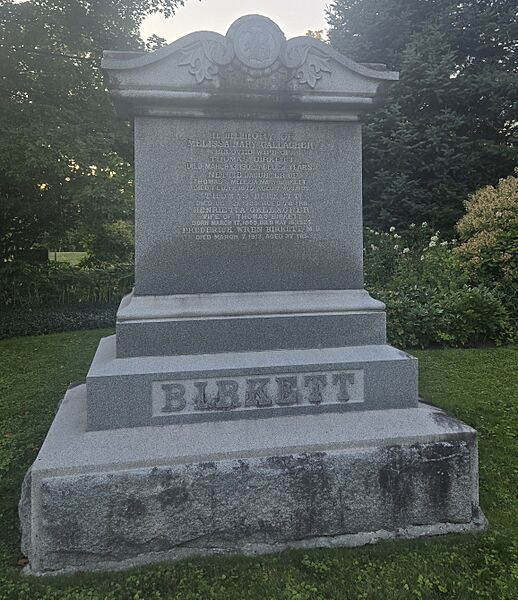 Grave site of Thomas Birkett