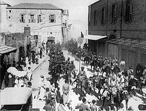 Indian lancers in Haifa 1918