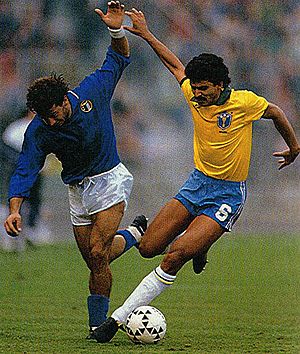 Italia vs Brasile - Bologna - 1989 - Gianluca Vialli e Ricardo Rocha