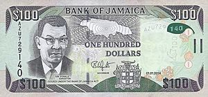 Jamaica 100 Dollar observe