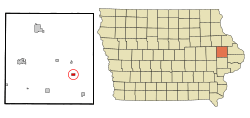 Location of Wyoming, Iowa
