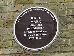 Karl Marx plaque in London
