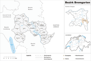 Karte Bezirk Bremgarten 2007