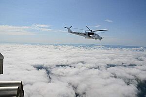 MONUSCO Ml-24 flight reconnaissance in North Kivu