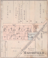 Marshfield Indiana map from 1877 atlas