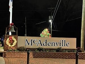 McAdenville town sign