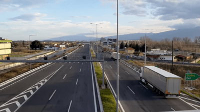 Motorway 1 (A1) as viewed from Katerini South interchange