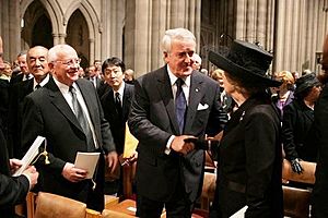 Mulroney Thatcher and Gorbachev at Reagan's funeral