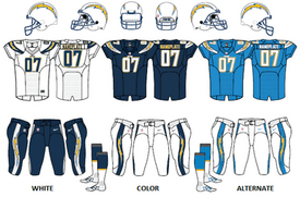 san diego chargers 1980 uniforms