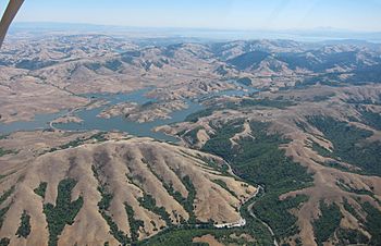 Nicasio Reservoir aerial