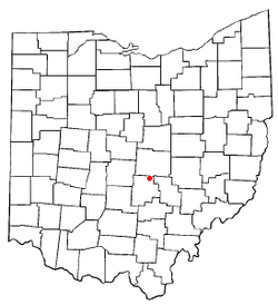 Location of Millersport, Ohio